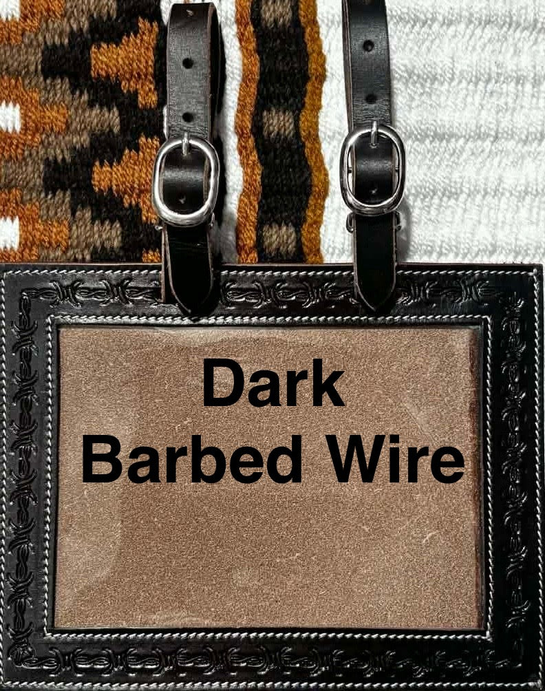 Number Holder Dark Barbed Wire